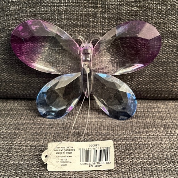 NEW Ganz Crystal Expressions Colorful Crystal Butterfly Ornament - Picture 2 of 5
